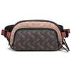 Marsupio prurito Cintura 26 motivo carrozza casual tela pelle sacco panino al vapore borsa a tracolla borsa da vita borsa taglia media uomo nero