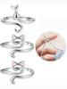 3-Piece Women's Crochet Loop Set for Adjustable Tension Control Suitable for Fingers, Cat Yarn Guides, Knitting Hook Accessories