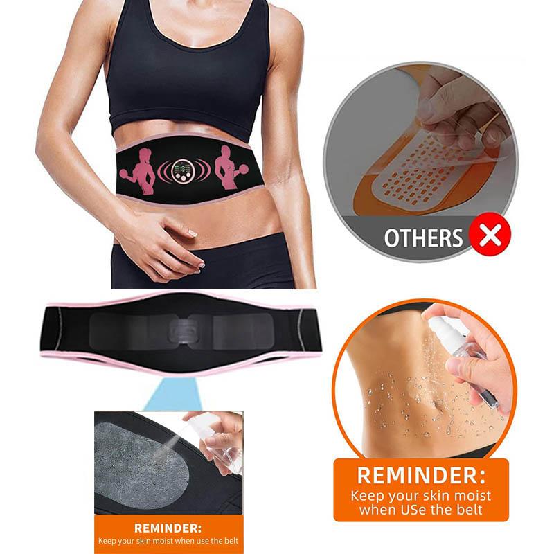 EMS trener mięśni brzucha wibracyjny pas wyszczuplający talię ABS stymulator mięśni Toner elektryczny masażer odchudzający unisex