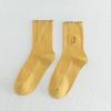 Female Spring and Autumn New Cartoon Dog Embroidery Pulled A College Style Cotton Socks