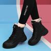 Fleece thickened warm Northeast snow boots children's large cotton boots autumn and winter new British style thick-soled high-top short boots