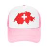 Cappellini da Baseball a Rete con Mappa e Bandiera Svizzera Svizzera Unisex Donna Sportivi Cappelli Parasole Regolabili Estivi Cappellino Trucker