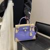 2025 New Leather Women's Bag First Layer Cowhide 28cm Lace  Bag Double Shoulder Strap Handbag Cross-border Wholesale