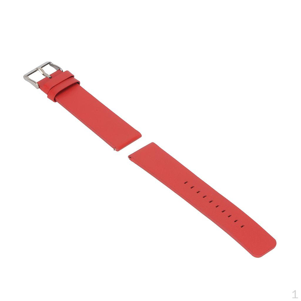 

Luxury Leather Watch Wrist Band Replacement Strap for Blaze Red
