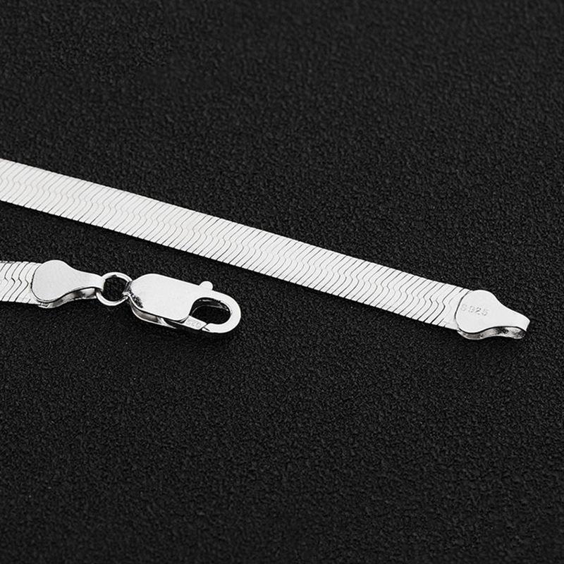 European and American Jewelry 4MM Blade Men's and Women's Necklaces, Flat Snake Bones