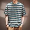 Men's Premium Heavyweight Striped Cotton T-Shirt