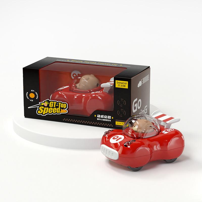 

Детская инерционная машина с фарами, гоночный автомобиль для медведя, загорится, модель игрушечной машинки для мальчиков и девочек 13.49 красный
