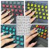 Moldes de Silicona con Letras y Números para Teclado Para Fundición de Resina Encanto de Resina Hecho a Mano Accesorios de Decoración para Teclado
