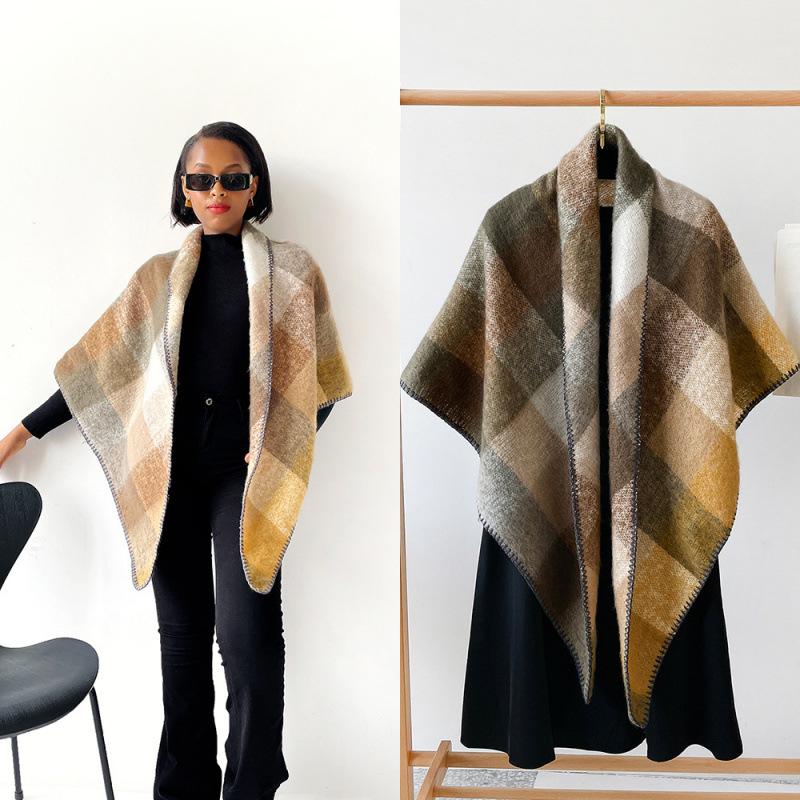 Four Seasons Available New Women'S Versatile Haircoat Imitation Cashmere Scarf Warm Medium Scarf Shawl