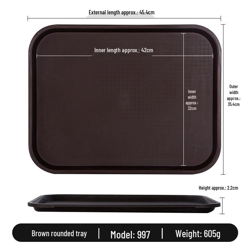 

Sweet Elegance Rectangular Plastic Fast Food Tray