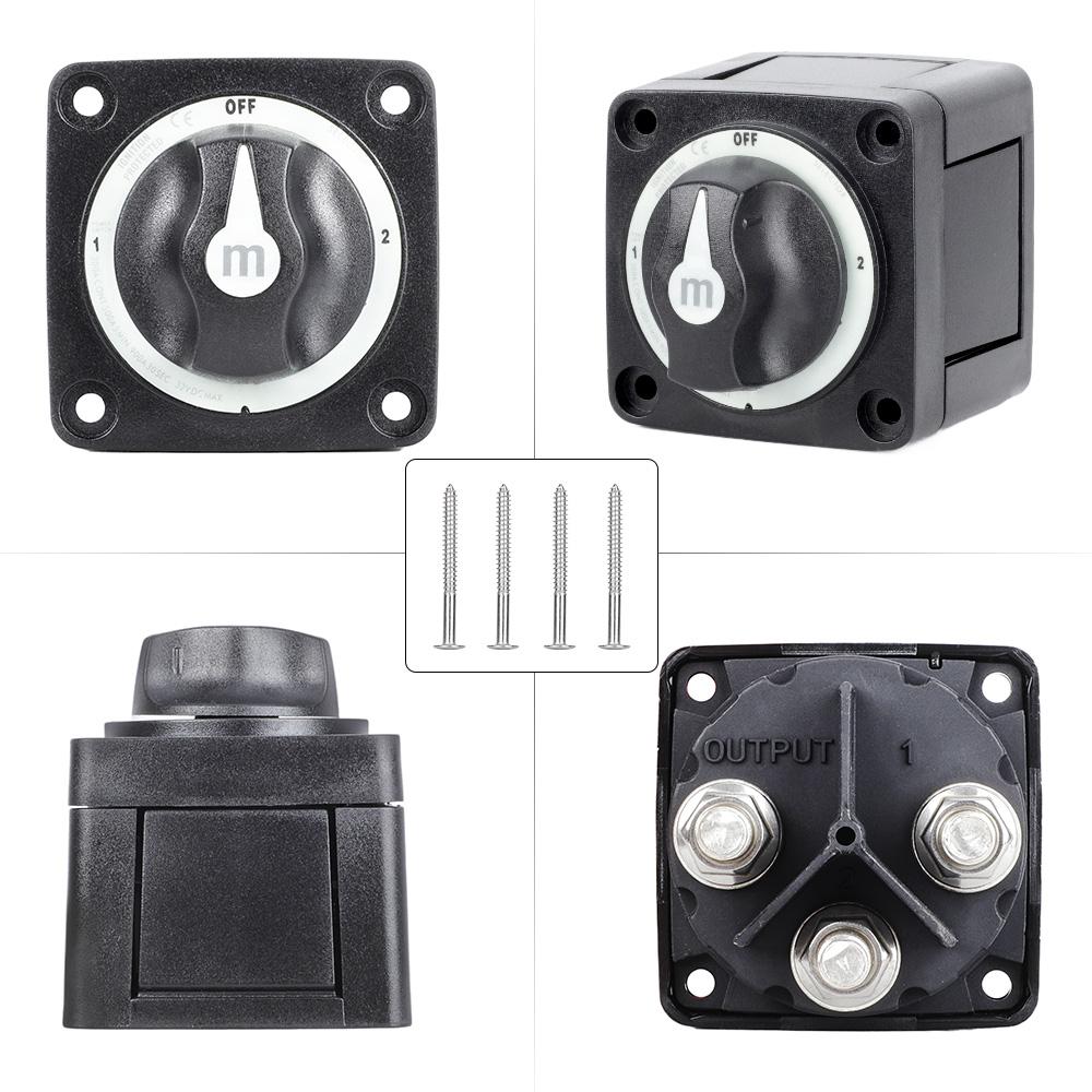 3 4 Position Battery Mass Switch Dual Circuit Cut M-Series Marine Boat 32V 300A Heavy Duty Isolator Disconnect Rotary Switch