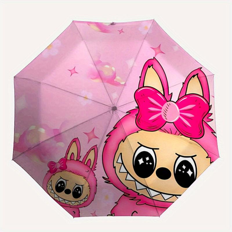 

1pc Labubu Automatic Umbrella 8-Bone Design Compact Gear for Outdoor Travel, Perfect Gift for Friends or Family yy250822088