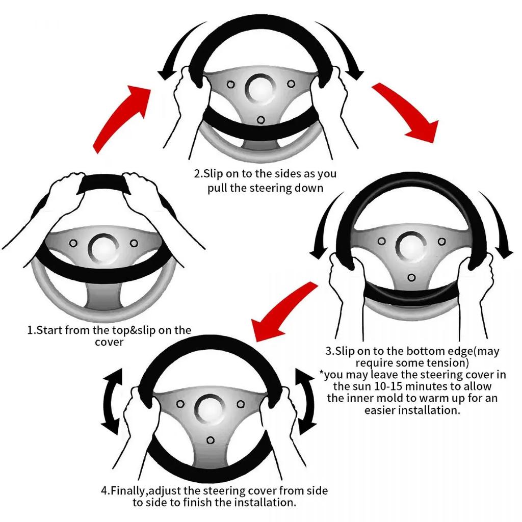 NEW Car Steering Wheel Cover Without Inner Ring, Breathable and Anti-slip, Blue Starry Sky Girl Steering Wheel Cover