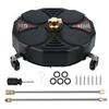13'' High Pressure Washer Surface Cleaner Heavy Duty Floor Scrubber Surface Cleaner 2500PSI Telescopic Water Gun with 3 Wheel