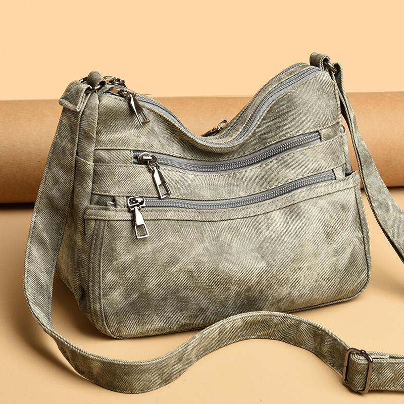 Borsa da Donna in PU a Grande Capacità a Spalla e Crossbody per Mamma