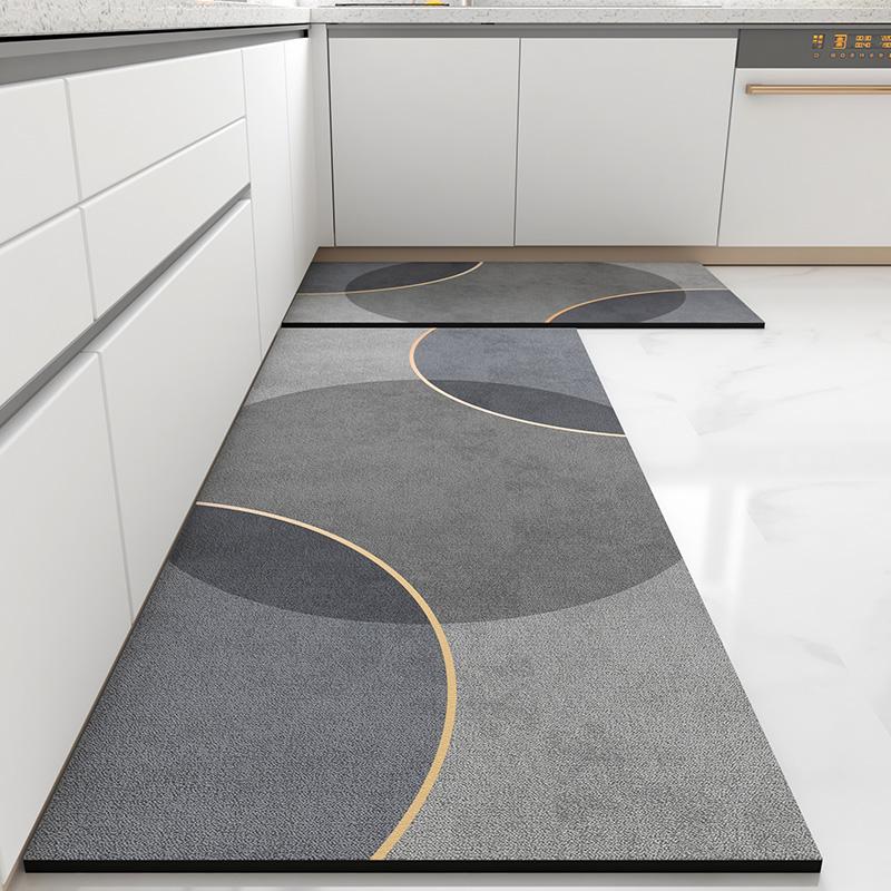 Carpet for Kitchen Pvc Mat Home Decoration Luxury Leather Floor Mats Waterproof Oil-proof Long Rug Non-slip Alfombra De Cocina
