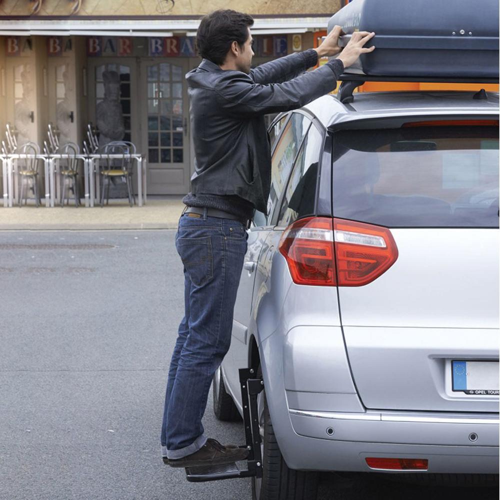 Scară de mașină pliabilă cu trepte pentru anvelope de rezistență, cu înălțime și lățime reglabile Suprafață anti-alunecare Max.