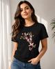 Watercolorstyle Butterfly Print Fashionable Breathable Tshirtperfect For Campus Leisure And Daily Commutes