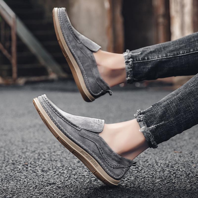 Men's Casual Leather Shoes Business Loafers Moccasin Breathable Slip On Boat Soft Driving Shoes