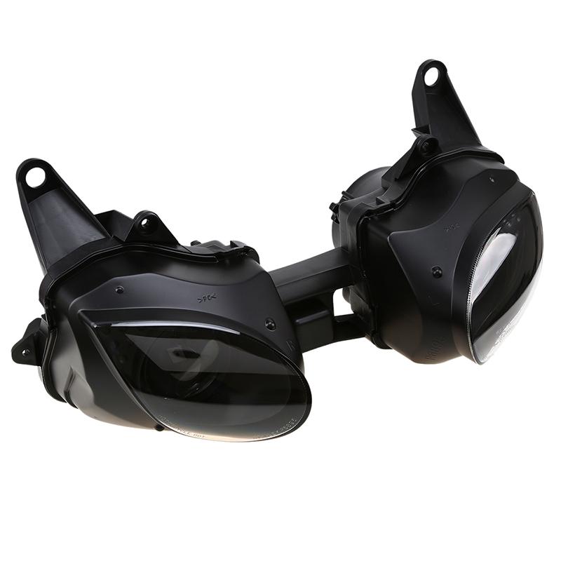 Переднее освещение Замена линзы фары мотоцикла Для Kawasaki Ninja ZX-6R 636 2007 2008 / 07 08 ZX6R Корпус фары чёрный