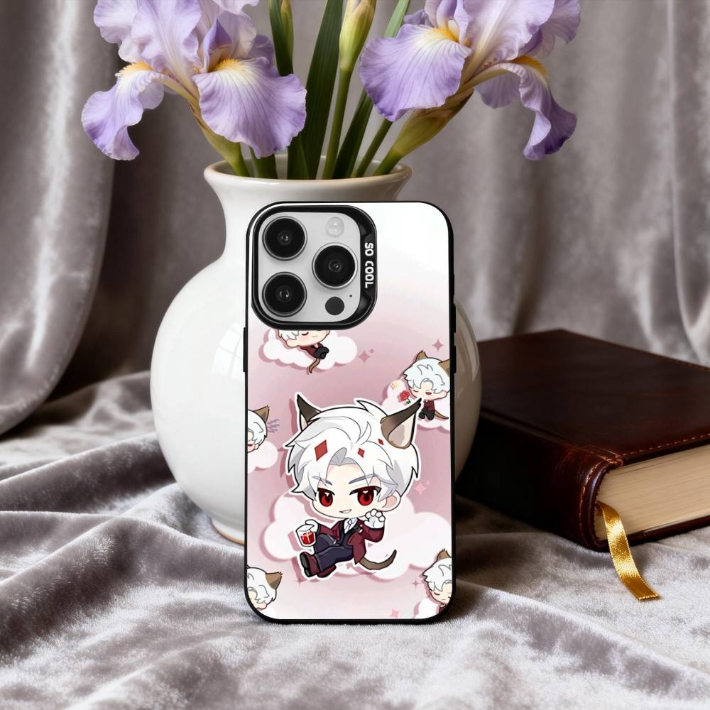 G-Game Cute Love And Deepspace  Phone Case For iPhone17,16,15,14,13,12,11 Plus,Pro Max Black Candy Silver Phone Case
