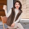 Autumn and Winter New Fashion Vest Soft and Comfortable Mink Hooded Vest Warm Vest Top