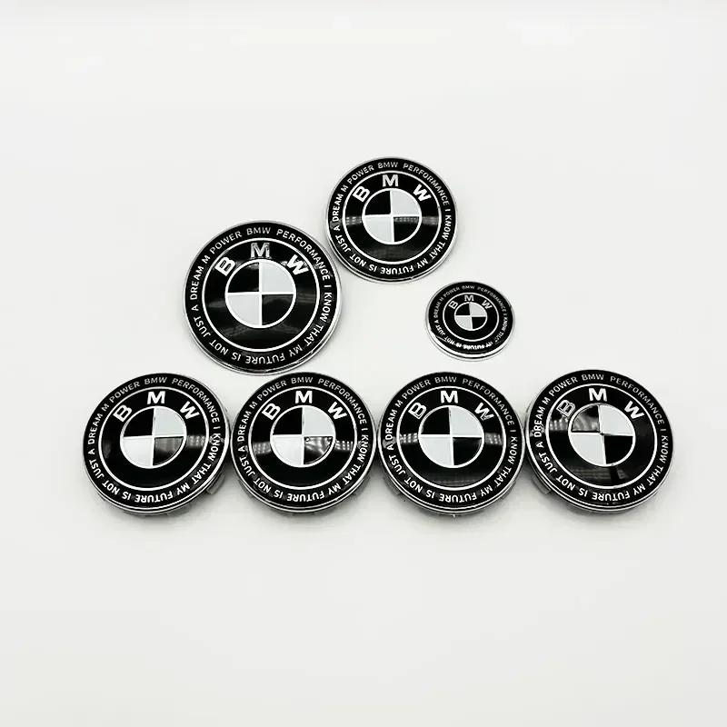 Set 7 Buc Embleme BMW 56mm 68mm Capace Centrale Roți Auto 82mm Emblema Capotă Față Auto 74mm Logo Portbagaj Spate 45mm Autocolant Volan