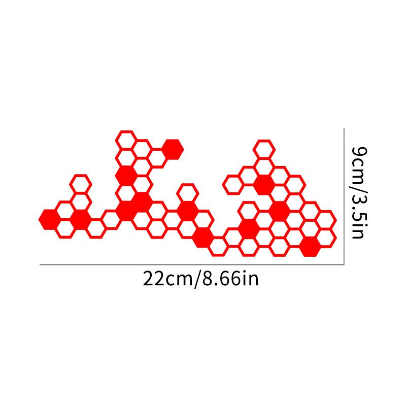 Honeycomb Gear Motorcycle Stickers for Moto Fairing Fuel Tank Waterproof Racing Helmet Vinyl Decals Motorcycle Accessories