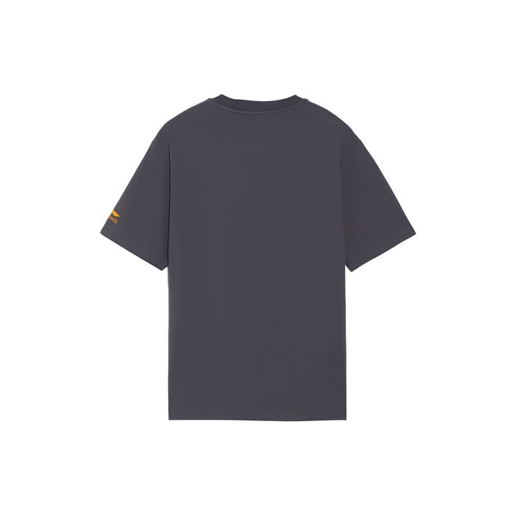 Li Ning Landscape Print Round Neck Short Sleeve T-Shirt Men Tops Gray AHSS149-2