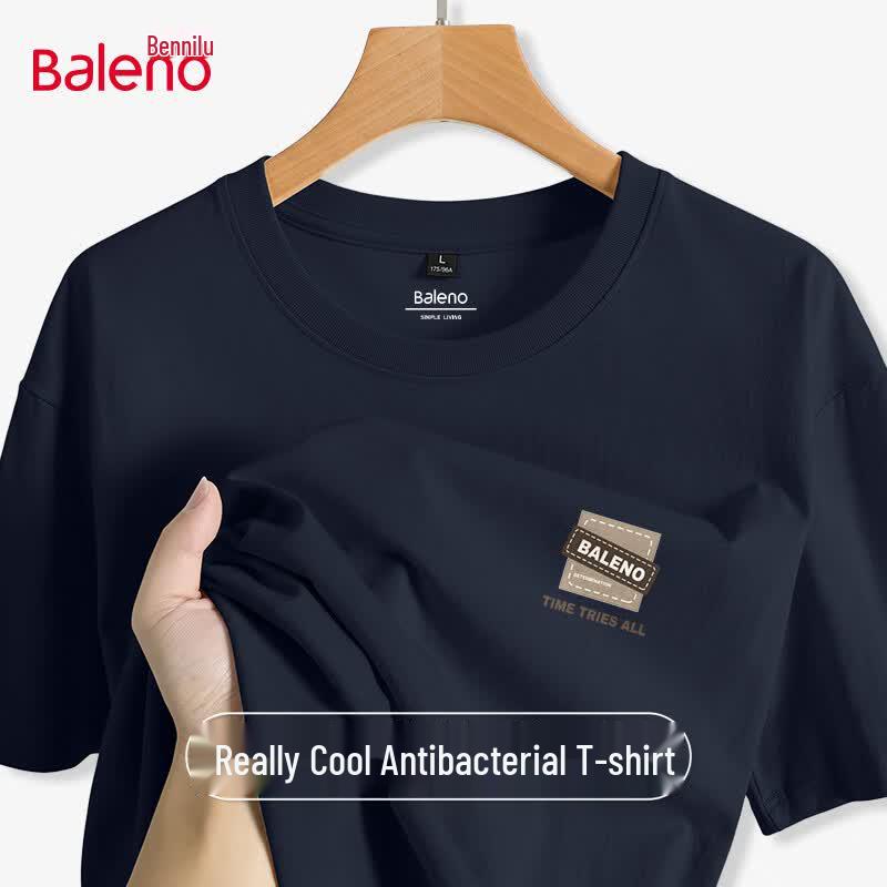 Baleno Men s 7A Antibacterial Cooling Loose Fit T-Shirt XL темно-синий