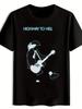 Men's Vintage Rock Band Graphic T-Shirt - Black Short Sleeve Round Neck Summer T