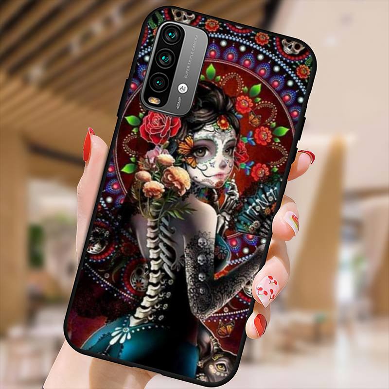 

Чехол для телефона «Мексиканская Катрина с черепом и девушкой» для Xiaomi9 10 11PRO LITE Redmi Note7 8 9 10A PRO K40 Poco3 Shell RedmiNote11S