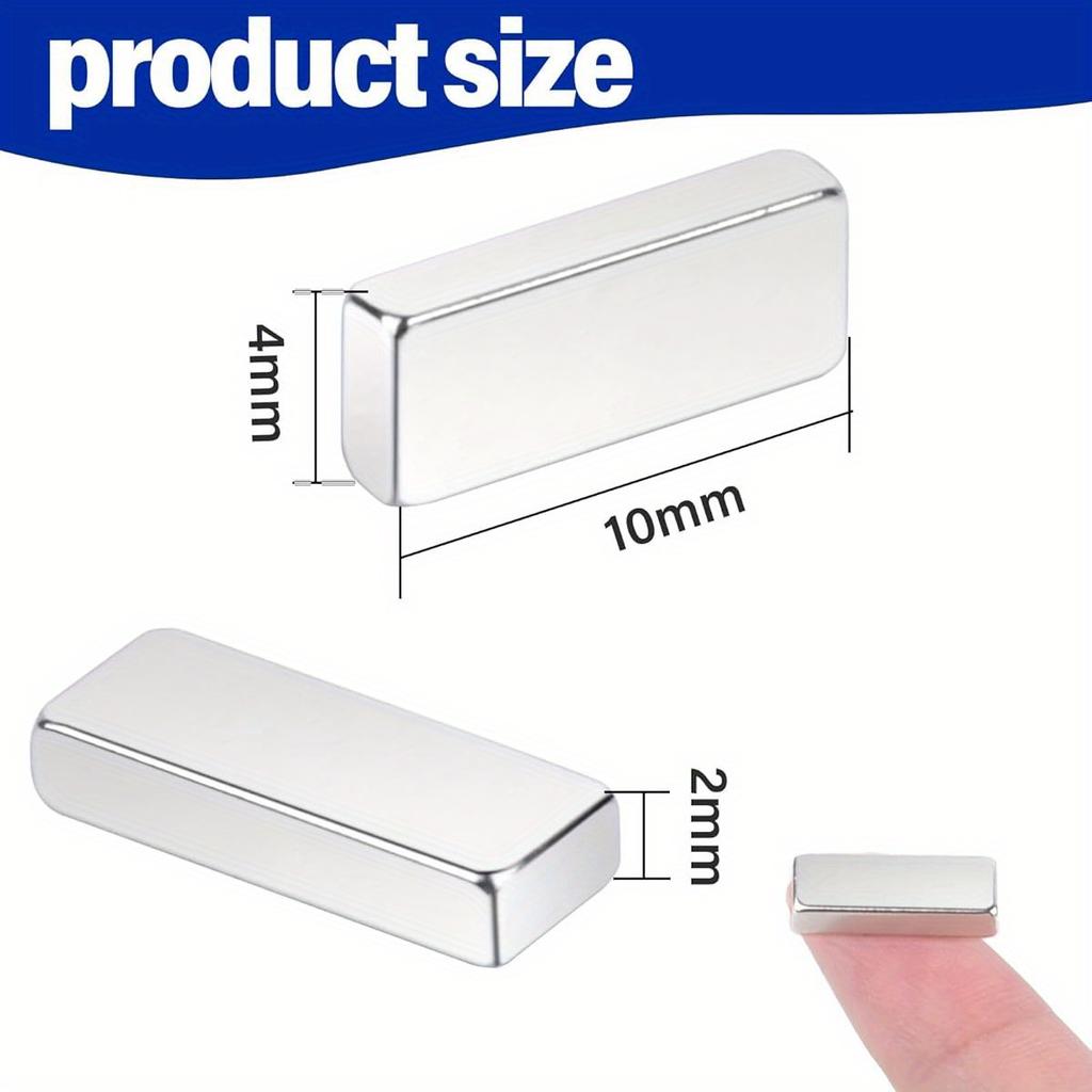 10/20 pezzi Magneti Rettangolari 10mm x 4.5mm x 2mm - Magneti a Blocco Forti per Uso Industriale