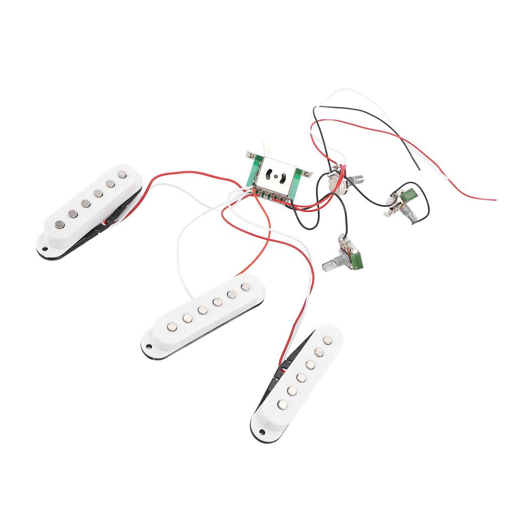 Electric Guitar Pickups Kit Prewired Set Single Coil with Timbre Volume Line Replacement for ST