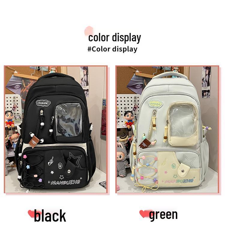 2025 Wear-Resistant Large Capacity Transparent Ita Backpack for Middle School Girls