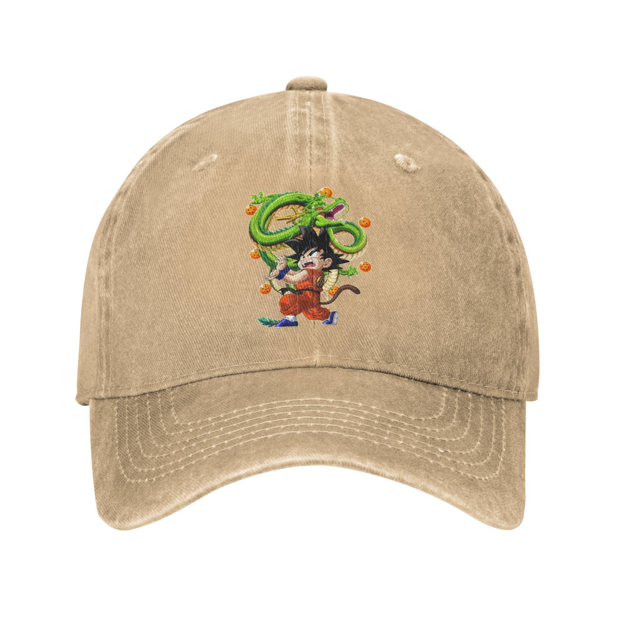 

Retro Kamehameha Kid Goku Anime Baseball Caps Unisex Distressed Cotton Headwear Dragon Ball Outdoor Workouts Gift Hats Cap One Size хаки