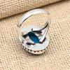 Blue Topaz Gemstone Handmade Jewelry Solid 925 Sterling Silver Ring