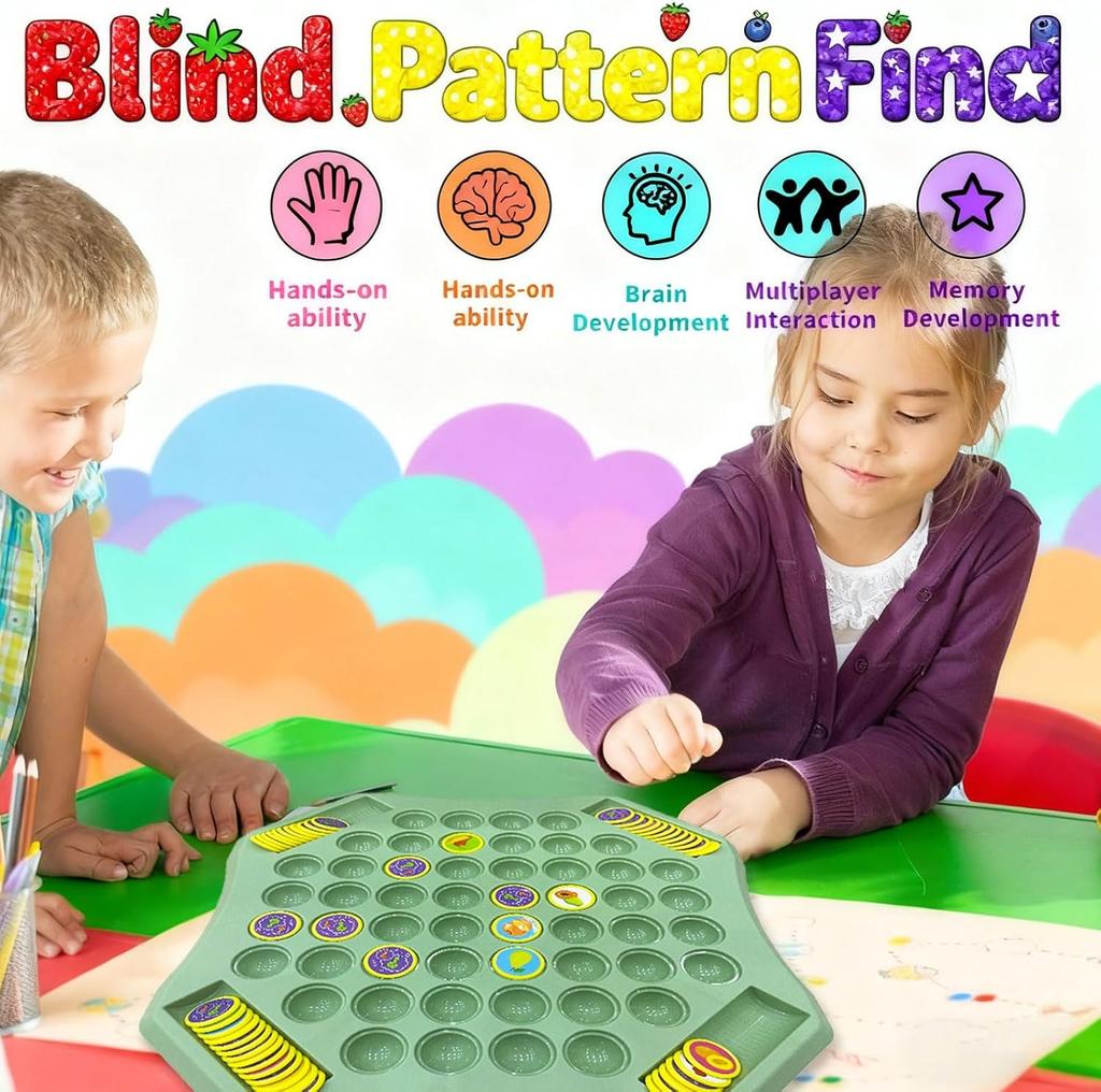 54PCS Fruit Flip Chess Memory Chess Game, Flip Match Board Game, for Kindergarten, Family, and Party Activities