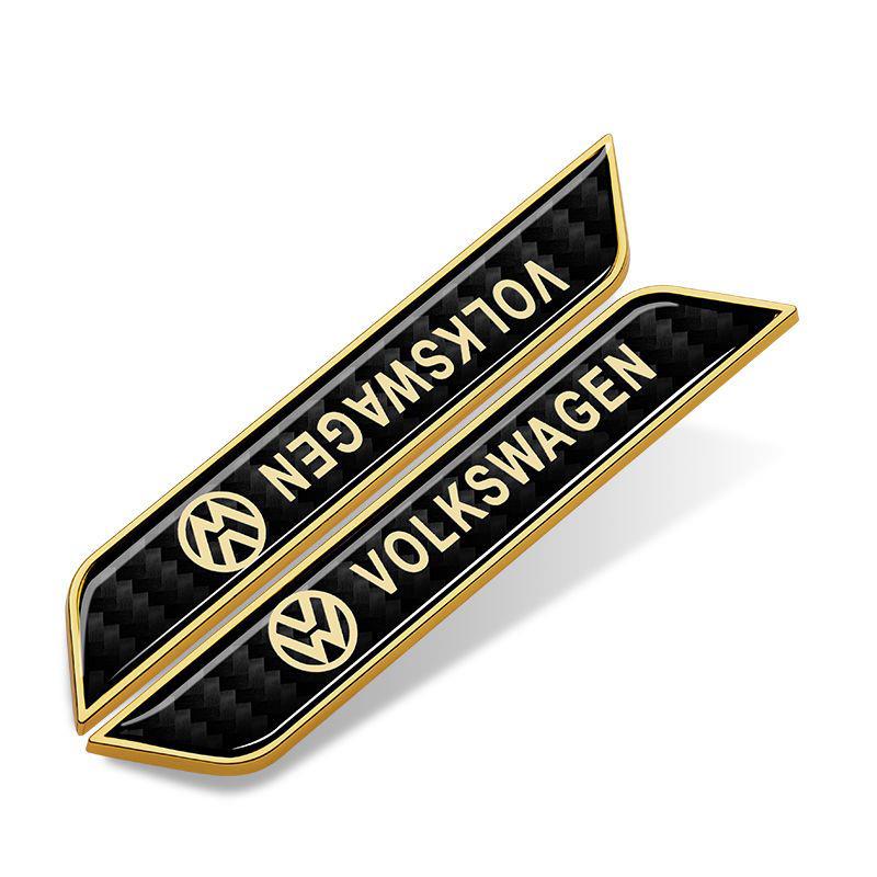 2PCS Car Metal Badge Body Side Door Sticker Valve Caps For VW Volkswagen Passat Golf Touareg Polo Jetta CC MK5 CSAH-Q63