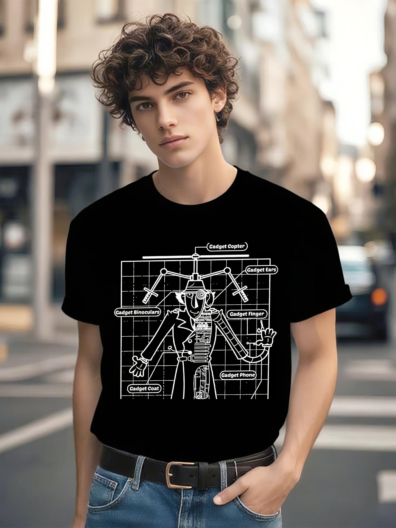 Inspector Gadget Graphic Tshirt Graphic Tshirt Casual Cre... M