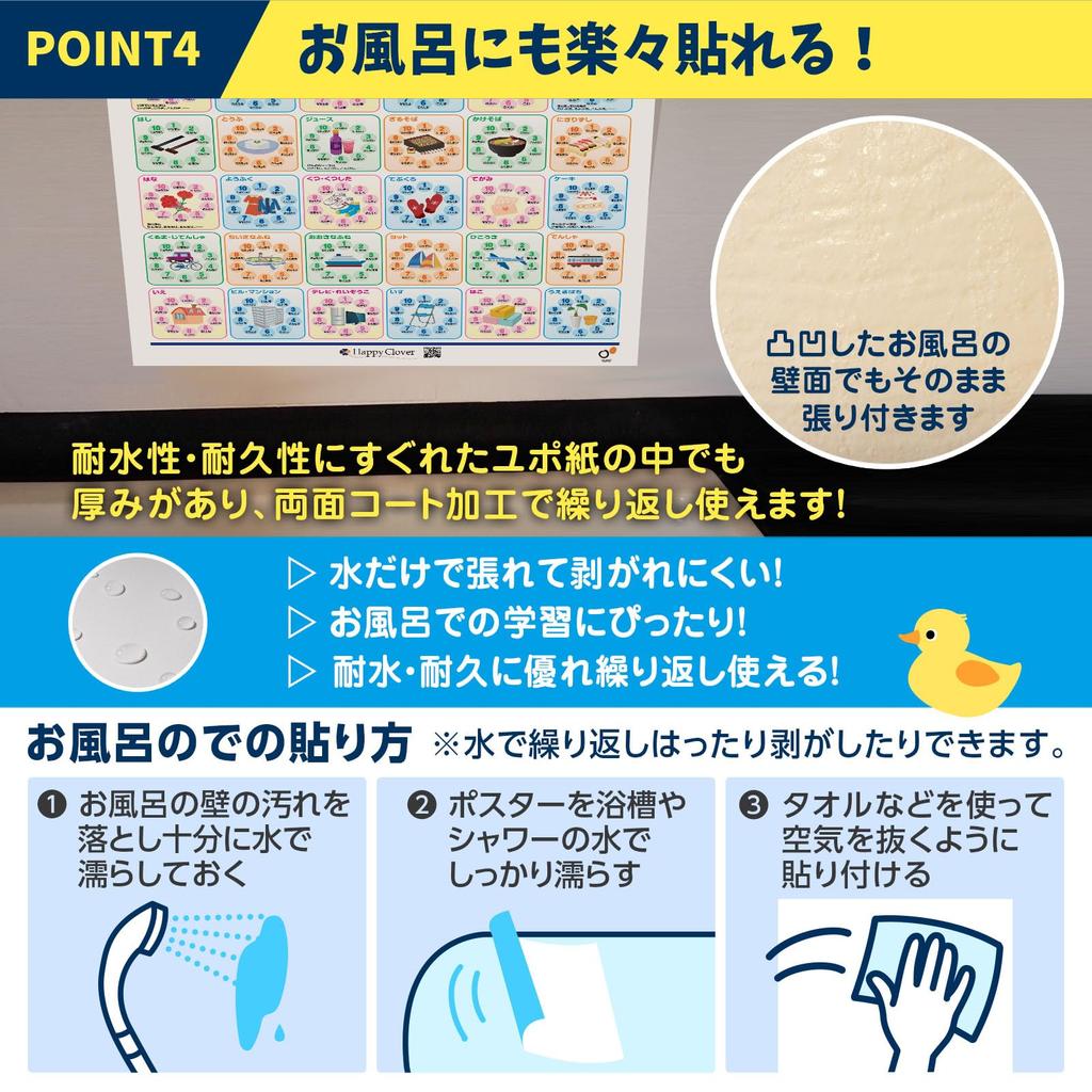 Happy Clover Bath Preschool Counting Entrance Exam Preparation Learn B2 Made in Safe and Secure Bath Elementary School Entrance Exam Can be Sticked in