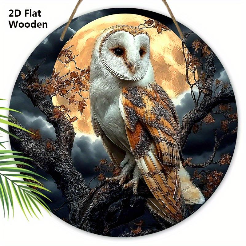 

Ретро Деревянный Настенный Декор с Узором Совы - Уникальные Настенные Фронтоны - Идеально для Входной Двери, Настенного Декора - Идеальный Подарок на Хэллоуин 20cm/7.87in серый