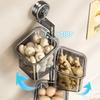 Creative 2-Layers/3-Layers Storage Box Suction Cup Wall-Mounted Hanging Basket Rotatable Multifunctional Storage Basket Kitchen