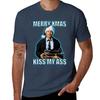 Merry Xmas Kiss My Tshirt Casual Basic Short Sleeve Tshirt