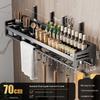 No-Drill Wall-Mounted Stainless Steel Kitchen Storage Rack