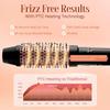 Heated Round Thermal Barrel Brush with Detachable Brush Head for Medium Curls, Loose Waves, and Volume - Travel-
