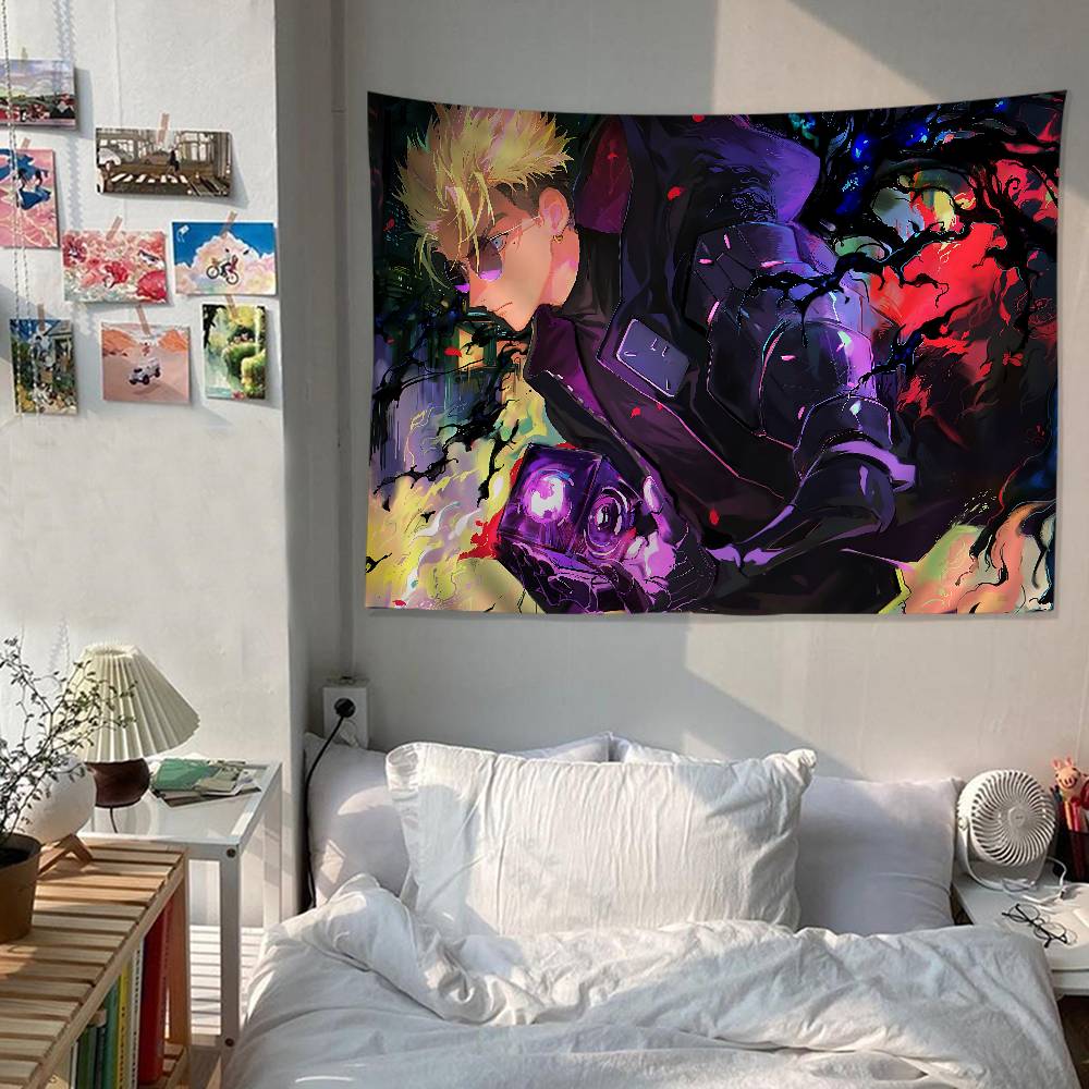 Anime Trigun Stampede Tapestry Art Printing Japanese Wall Tapestry Anime Wall Hanging Home Decor
