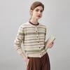 Women's Fair Isle Striped Cashmere Cardigan