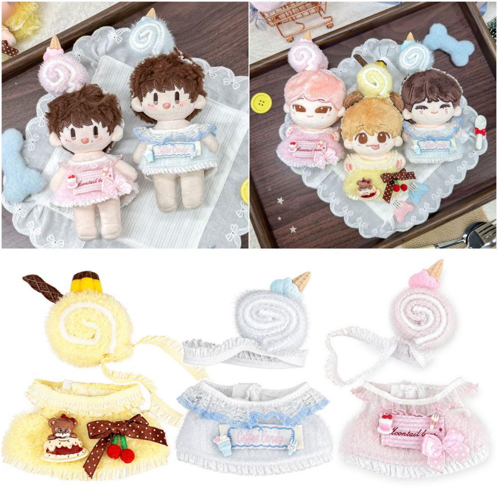 Multicolor Mini Hairy Dress Set 10cm Doll Replacement Outfit Cute Doll Clothes Changing Dress Game