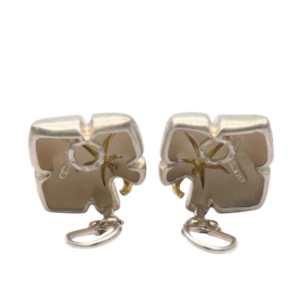 Used TIFFANY&Co. Earring Maple leaf Silver925/K18 yellow gold 17.5g Silver gold combination